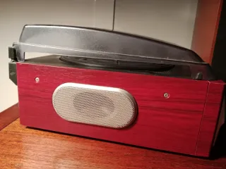 Tocadiscos karcher Retro Rojo/Plateado