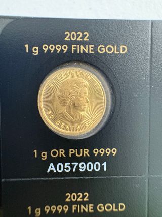 Moneda de Oro .999 ROYAL CANADIAN MINT CANADA