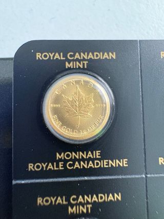 Moneda de Oro .999 ROYAL CANADIAN MINT CANADA