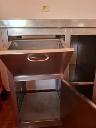 Mueble cafetero acero inoxidable