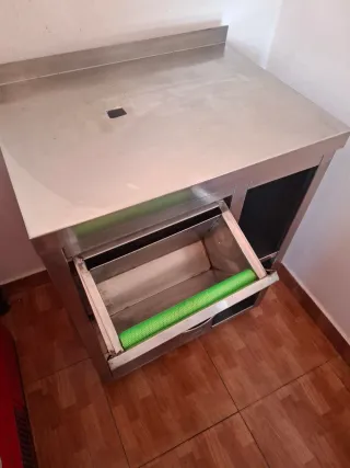 Mueble cafetero acero inoxidable