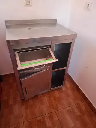 Mueble cafetero acero inoxidable