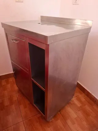 Mueble cafetero acero inoxidable