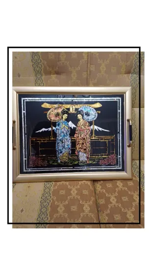 Bandeja decorativa vintage Geishas
