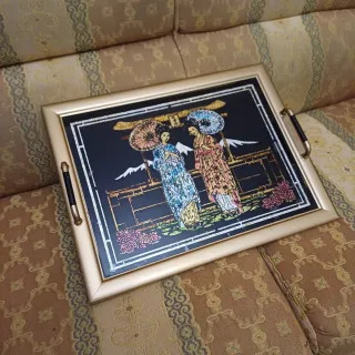 Bandeja decorativa vintage Geishas