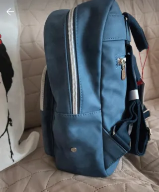 Mochila Frida Kahlo Azul y Multicolor Nueva