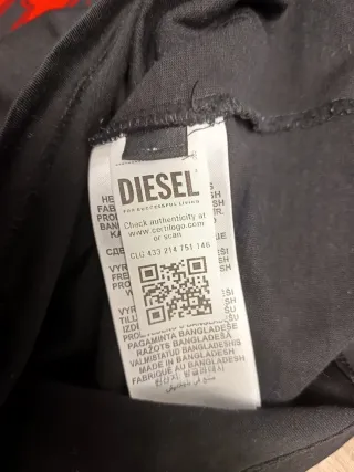 Camiseta Diesel Negra Logo 1978 Talla M