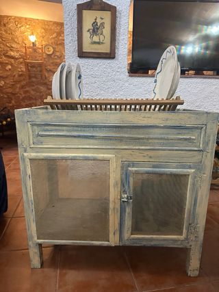 Mesa y armario auxiliar vintage