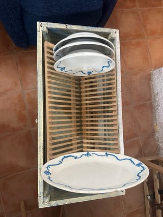 Mesa y armario auxiliar vintage