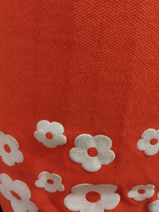 Vestido naranja retro con flores