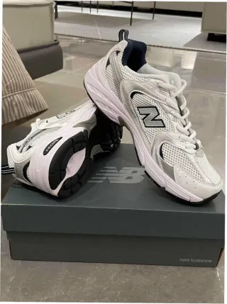 New Balance 530 Blanco Plata Marino Talla 37.5