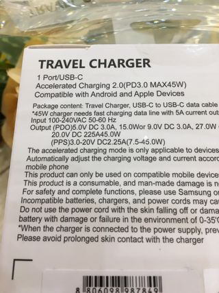 Caricatore Samsung 45W PD con cavo USB-C