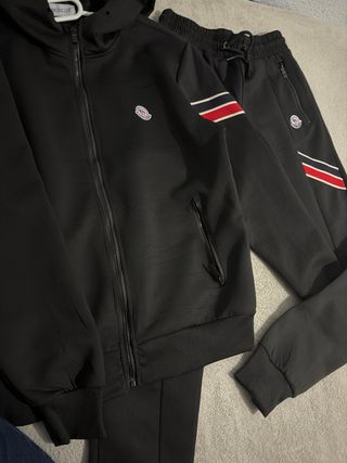 Conjunto Chándal Moncler Negro Multicolor