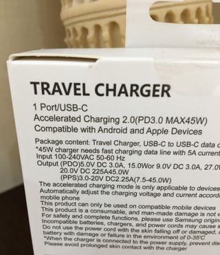 Adattatore Samsung 45W PD con cavo USB-C