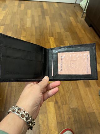 Portafoglio Vera Pelle Vintage Nero