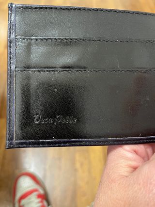 Portafoglio Vera Pelle Vintage Nero