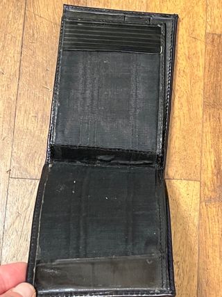 Portafoglio Vera Pelle Vintage Nero