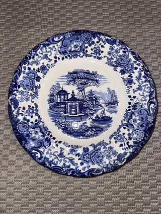 Plato La Cartuja de Sevilla Azul y Blanco