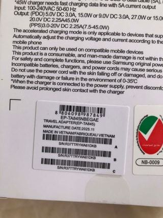 Caricatore Samsung 45W PD con Cavo USB-C