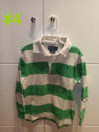 Polo Ralph Lauren Rayas Verde Talla 4T