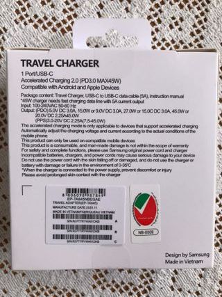 Caricabatterie Samsung 45W PD con Cavo