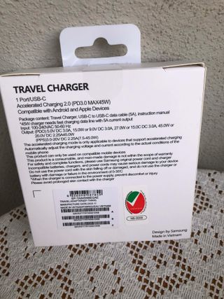 Caricabatterie Samsung 45W PD con Cavo USB-C