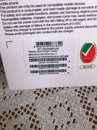 Caricabatterie Samsung 45W PD con Cavo USB-C