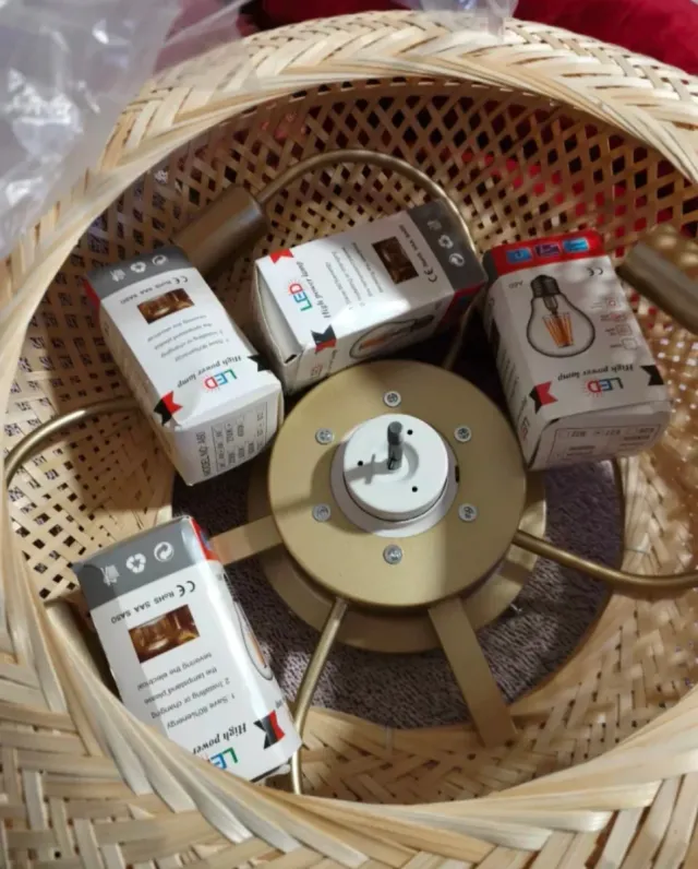 Lámpara Ventilador de Bambú