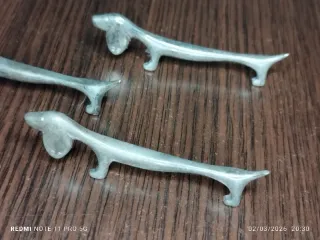 6 Supporti per posate vintage a forma di salsiccia