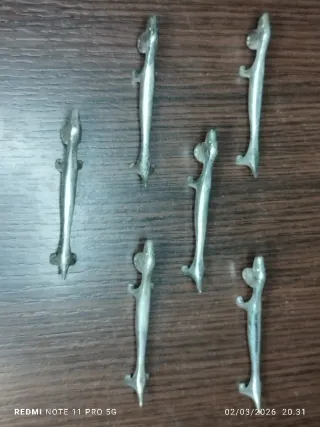 6 Supporti per posate vintage a forma di salsiccia