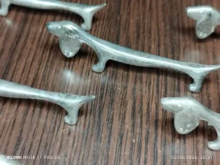 6 Supporti per posate vintage a forma di salsiccia