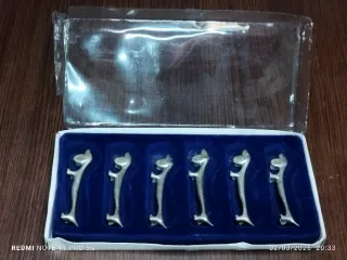 6 Supporti per posate vintage a forma di salsiccia