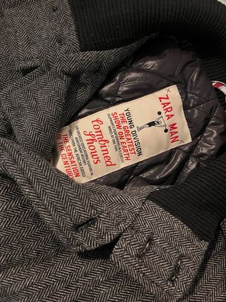 Abrigo Zara Hombre Gris