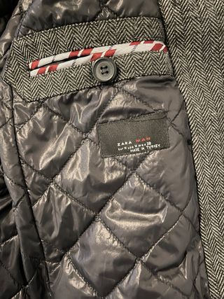 Abrigo Zara Hombre Gris