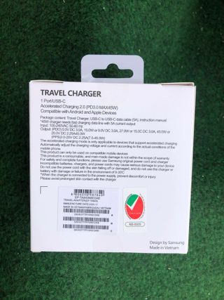 Caricabatterie Samsung 45W PD con cavo USB-C