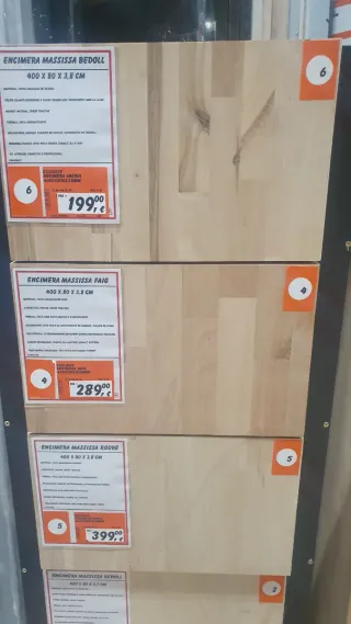 Encimera Roble Macizo 80x400cm