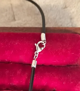 Collana Acciaio Inox Fiore Perla Marrone