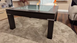 Mesa de centro de madera y cristal