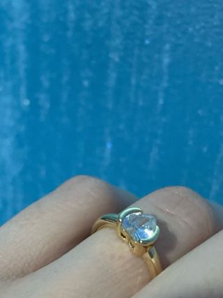 Anello oro con cuore zircone misura 9