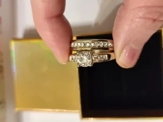 Dos anillos chapado en oro 18 k