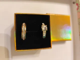 Dos anillos chapado en oro 18 k