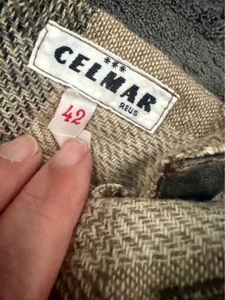 Falda vintage de cuadros, lana