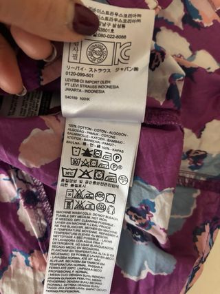 Camicetta fantasia floreale 100% cotone