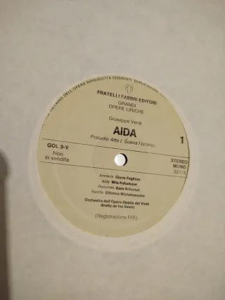Grandi Opere Liriche Verdi Aida 4 vinili + inserti