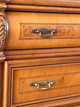 Conjunto Aparador y Espejo Madera Clásico