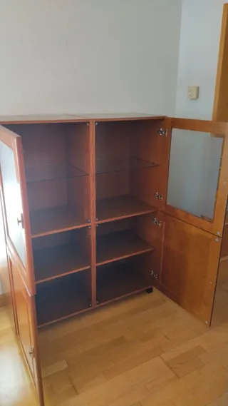 Mueble Vitrina Aparador Madera Cristal