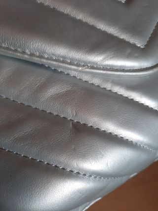 Borsa a tracolla argento trapuntata