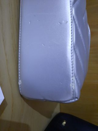 Borsa a tracolla argento trapuntata