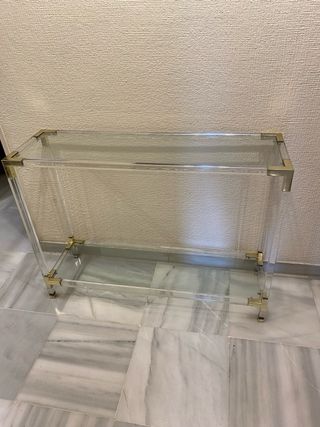 Consola/Recibidor Vintage Metacrilato y Latón