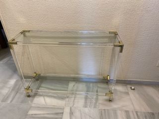 Consola/Recibidor Vintage Metacrilato y Latón